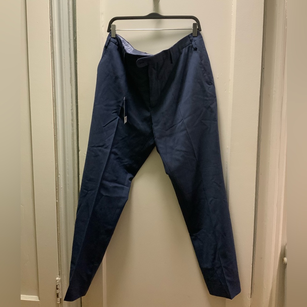 Onward Reserve Mens Wool Flat Front Dress Chino Pants - Navy